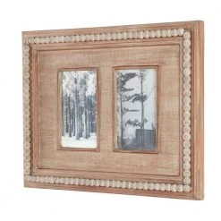 Home Decorators Collection 4" x 6" Natural Beaded Wood 2-Opening Picture Frame -Home Decorators Soldes brown home decorators collection picture frames m180394xxb 66 1000