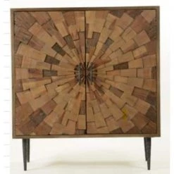 Home Decorators Collection Smoke Brown Wood Accent Cabinet with Dimensional Starburst Pattern (31.5 in. W x 36.63 in. H) -Home Decorators Soldes brown home decorators collection sideboards buffet tables 03297 31 1000