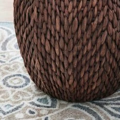 Home Decorators Collection Round Brown Woven Water Hyacinth Decorative Poppy Basket -Home Decorators Soldes brown home decorators collection storage baskets ba1911156 brn 1d 1000