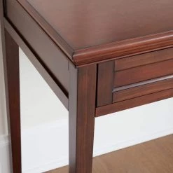 Home Decorators Collection 44 in. Rectangular Brown 2 Drawer Writing Desk with Solid Wood Material -Home Decorators Soldes brown home decorators collection writing desks sk19051a3 sb 66 1000