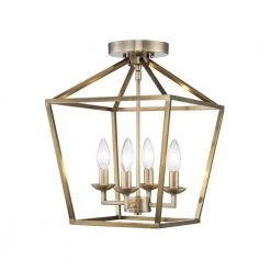 Home Decorators Collection Weyburn 16.5 in. 4-Light Brushed Brass Lantern Farmhouse Semi-Flush Mount Ceiling Light Fixture 19 Home Decorators Collection Weyburn 16.5 in. 4-Light Brushed Brass Lantern Farmhouse Semi-Flush Mount Ceiling Light Fixture -Home Decorators Soldes brushed brass home decorators collection flush mount lights c5596 bb c3 1000