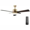 Home Decorators Collection Hexton 52 in. Indoor Integrated LED Brushed Gold Ceiling Fan with Light Kit, Remote Control and 6 Reversible Blades -Home Decorators Soldes brushed gold home decorators collection ceiling fans with lights 56024 64 1000