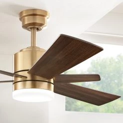 Home Decorators Collection Hexton 52 in. Indoor Integrated LED Brushed Gold Ceiling Fan with Light Kit, Remote Control and 6 Reversible Blades -Home Decorators Soldes brushed gold home decorators collection ceiling fans with lights 56024 c3 1000