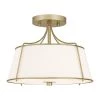 Home Decorators Collection Charleston Park 13 in. 3-Light Brushed Gold Semi-Flush Mount -Home Decorators Soldes brushed gold home decorators collection flush mount lights dshd19547sf 64 1000
