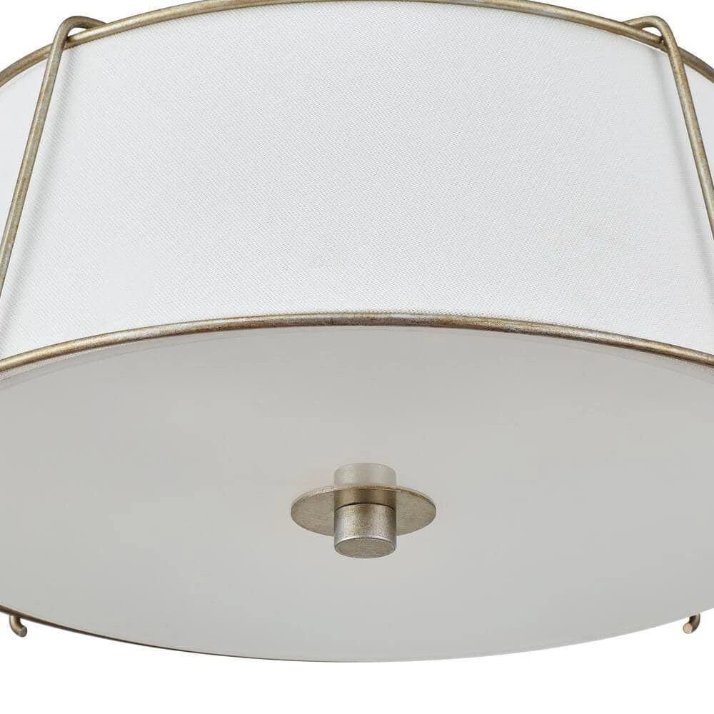 Home Decorators Collection Charleston Park 13 in. 3-Light Brushed Gold Semi-Flush Mount 4 Home Decorators Collection Charleston Park 13 in. 3-Light Brushed Gold Semi-Flush Mount - Image 2
