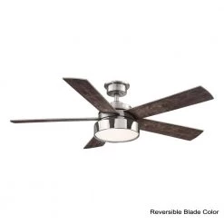 Home Decorators Collection Cherwell 52 in. LED Brushed Nickel Ceiling Fan with Light and Remote Control works with Google and Alexa -Home Decorators Soldes brushed nickel and polished nickel home decorators collection ceiling fans with lights am658 bn pn b c3 1000