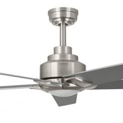 Home Decorators Collection Mickelson 52 in. LED Indoor Brushed Nickel Ceiling Fan with Light -Home Decorators Soldes brushed nickel home decorators collection ceiling fans with lights 34616 66 1000