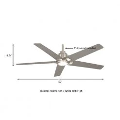 Home Decorators Collection Mickelson 52 in. LED Indoor Brushed Nickel Ceiling Fan with Light -Home Decorators Soldes brushed nickel home decorators collection ceiling fans with lights 34616 a0 1000