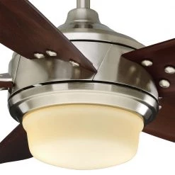 Home Decorators Collection Breezemore 56 in. Indoor LED Brushed Nickel Ceiling Fan with Light Kit, Downrod, DC Motor and Remote Control -Home Decorators Soldes brushed nickel home decorators collection ceiling fans with lights 51558 40 1000