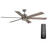 Home Decorators Collection Statewood 70 in. Indoor LED Brushed Nickel Ceiling Fan with Light Kit, Downrod, Remote Control and 6 Reversible Blades -Home Decorators Soldes brushed nickel home decorators collection ceiling fans with lights 51770 64 1000
