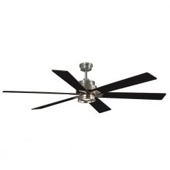 Home Decorators Collection Statewood 70 in. Indoor LED Brushed Nickel Ceiling Fan with Light Kit, Downrod, Remote Control and 6 Reversible Blades -Home Decorators Soldes brushed nickel home decorators collection ceiling fans with lights 51770 76 1000