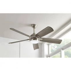 Home Decorators Collection Camrose 60 in. White Color Changing Integrated LED Brushed Nickel Indoor Ceiling Fan with Light Kit and Remote Control -Home Decorators Soldes brushed nickel home decorators collection ceiling fans with lights 51860 31 1000