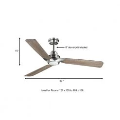 Home Decorators Collection Ester 54 in. White Color Changing Integrated LED Indoor/Outdoor Brushed Nickel Ceiling Fan with Light Kit and Remote -Home Decorators Soldes brushed nickel home decorators collection ceiling fans with lights 52155 a0 1000