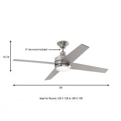 Home Decorators Collection Mercer 56 in. Integrated LED Brushed Nickel Ceiling Fan with Light Kit and Remote Control 17 Home Decorators Collection Mercer 56 in. Integrated LED Brushed Nickel Ceiling Fan with Light Kit and Remote Control -Home Decorators Soldes brushed nickel home decorators collection ceiling fans with lights 54625 a0 1000