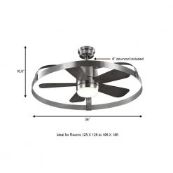 Home Decorators Collection Harrington 36 in. White Color Changing Integrated LED Brushed Nickel Ceiling Fan with Light Kit and Remote Control -Home Decorators Soldes brushed nickel home decorators collection ceiling fans with lights 59236 a0 1000