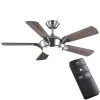 Home Decorators Collection Chelton 46 in. White Color Changing Integrated LED Brushed Nickel Ceiling Fan with Light Kit and Remote Control -Home Decorators Soldes brushed nickel home decorators collection ceiling fans with lights 59246 64 1000