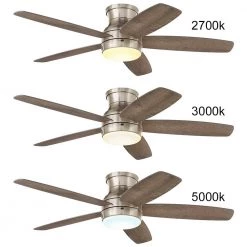 Home Decorators Collection Ashby Park 52 in. White Color Changing Integrated LED Brushed Nickel Ceiling Fan with Light Kit and Remote Control -Home Decorators Soldes brushed nickel home decorators collection ceiling fans with lights 59252 77 1000