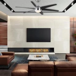 Home Decorators Collection Windward 68 in. White Color Changing Integrated LED Brushed Nickel Ceiling Fan with Light Kit, DC Motor and Remote -Home Decorators Soldes brushed nickel home decorators collection ceiling fans with lights 68000 31 1000