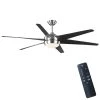 Home Decorators Collection Windward 68 in. White Color Changing Integrated LED Brushed Nickel Ceiling Fan with Light Kit, DC Motor and Remote -Home Decorators Soldes brushed nickel home decorators collection ceiling fans with lights 68000 64 1000