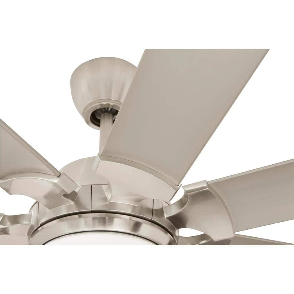 Home Decorators Collection Glenmeadow 84 in. Integrated LED Brushed Nickel Ceiling Fan with Light and Remote Control 7 Home Decorators Collection Glenmeadow 84 in. Integrated LED Brushed Nickel Ceiling Fan with Light and Remote Control - Image 5