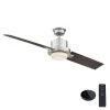 Home Decorators Collection Radley 60 in. LED Brushed Nickel Ceiling Fan with Light and Remote Control works with Google and Alexa -Home Decorators Soldes brushed nickel home decorators collection ceiling fans with lights am690 bn b 64 1000