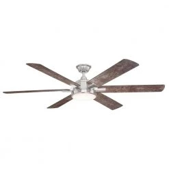 Home Decorators Collection Carden 66 in. LED Brushed Nickel Ceiling Fan with Light and Remote Control