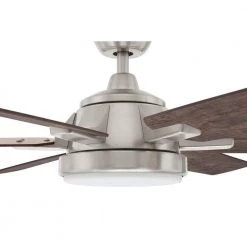 Home Decorators Collection Carden 66 in. LED Brushed Nickel Ceiling Fan with Light and Remote Control -Home Decorators Soldes brushed nickel home decorators collection ceiling fans with lights am852 bn 77 1000