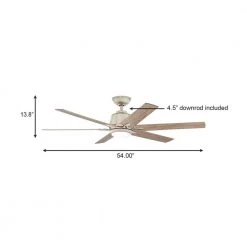 Home Decorators Collection Kensgrove 54 in. Integrated LED Brushed Nickel Ceiling Fan with Light and Remote Control -Home Decorators Soldes brushed nickel home decorators collection ceiling fans with lights yg493a bn 40 1000