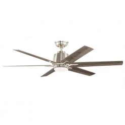 Home Decorators Collection Kensgrove 54 in. Integrated LED Brushed Nickel Ceiling Fan with Light and Remote Control -Home Decorators Soldes brushed nickel home decorators collection ceiling fans with lights yg493a bn c3 1000
