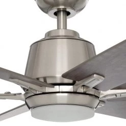 Home Decorators Collection Kensgrove 64 in. Integrated LED Brushed Nickel Ceiling Fan with Light and Remote Control -Home Decorators Soldes brushed nickel home decorators collection ceiling fans with lights yg493d bn 1f 1000