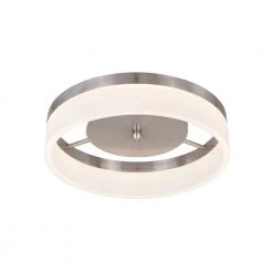 Home Decorators Collection 13.75 in. 21-Watt Brushed Nickel Integrated LED Ceiling Flush Mount
