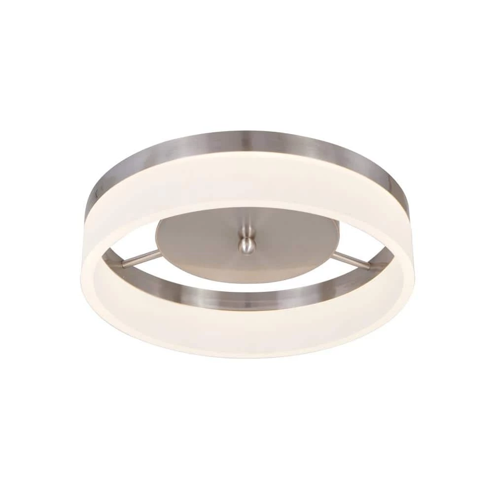 Home Decorators Collection 13.75 in. 21-Watt Brushed Nickel Integrated LED Ceiling Flush Mount 3 Home Decorators Collection 13.75 in. 21-Watt Brushed Nickel Integrated LED Ceiling Flush Mount