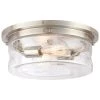 Home Decorators Collection Silveroak 13 in. 2-Light Brushed Nickel Flush Mount with Clear Seedy Glass Shade -Home Decorators Soldes brushed nickel home decorators collection flush mount lights 23950 64 1000