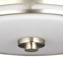 Home Decorators Collection Portland Court 14 in. Brushed Nickel LED Flush Mount Ceiling Light -Home Decorators Soldes brushed nickel home decorators collection flush mount lights 23952 77 1000