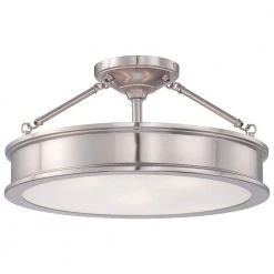 Home Decorators Collection Grafton 3-Light Brushed Nickel Semi Flush Mount Ceiling Light
