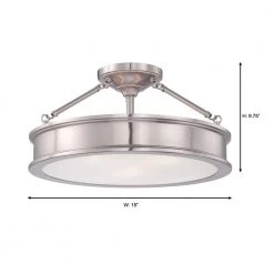 Home Decorators Collection Grafton 3-Light Brushed Nickel Semi Flush Mount Ceiling Light -Home Decorators Soldes brushed nickel home decorators collection flush mount lights 23955 a0 1000
