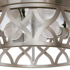 Home Decorators Collection 3-Light Brushed Nickel Flush Mount with Etched White Glass -Home Decorators Soldes brushed nickel home decorators collection flush mount lights 23956 1f 1000