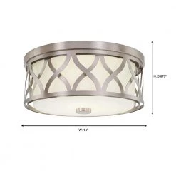 Home Decorators Collection 3-Light Brushed Nickel Flush Mount with Etched White Glass -Home Decorators Soldes brushed nickel home decorators collection flush mount lights 23956 a0 1000