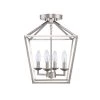Home Decorators Collection Weyburn 16.5 in. 4-Light Brushed Nickel Lantern Farmhouse Semi-Flush Mount Kitchen Ceiling Light Fixture -Home Decorators Soldes brushed nickel home decorators collection flush mount lights c5596 bn 64 1000