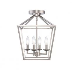 Home Decorators Collection Weyburn 16.5 in. 4-Light Brushed Nickel Lantern Farmhouse Semi-Flush Mount Kitchen Ceiling Light Fixture 18 Home Decorators Collection Weyburn 16.5 in. 4-Light Brushed Nickel Lantern Farmhouse Semi-Flush Mount Kitchen Ceiling Light Fixture -Home Decorators Soldes brushed nickel home decorators collection flush mount lights c5596 bn 77 1000