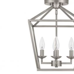 Home Decorators Collection Weyburn 16.5 in. 4-Light Brushed Nickel Lantern Farmhouse Semi-Flush Mount Kitchen Ceiling Light Fixture 16 Home Decorators Collection Weyburn 16.5 in. 4-Light Brushed Nickel Lantern Farmhouse Semi-Flush Mount Kitchen Ceiling Light Fixture -Home Decorators Soldes brushed nickel home decorators collection flush mount lights c5596 bn a0 1000