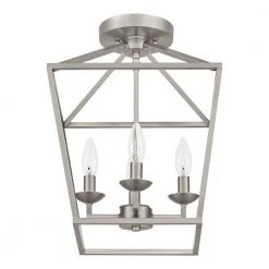 Home Decorators Collection Weyburn 16.5 in. 4-Light Brushed Nickel Lantern Farmhouse Semi-Flush Mount Kitchen Ceiling Light Fixture 23 Home Decorators Collection Weyburn 16.5 in. 4-Light Brushed Nickel Lantern Farmhouse Semi-Flush Mount Kitchen Ceiling Light Fixture -Home Decorators Soldes brushed nickel home decorators collection flush mount lights c5596 bn fa 1000