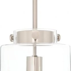 Home Decorators Collection Mullins 1-Light Brushed Nickel Mini Pendant with Clear Glass Shade -Home Decorators Soldes brushed nickel home decorators collection pendant lights 27228 c3 1000