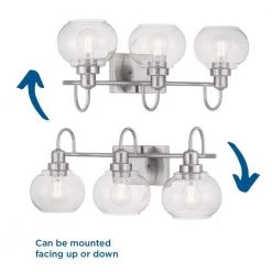Home Decorators Collection Halyn 23 in. 3-Light Brushed Nickel Bathroom Vanity Light with Clear Glass Shades 17 Home Decorators Collection Halyn 23 in. 3-Light Brushed Nickel Bathroom Vanity Light with Clear Glass Shades -Home Decorators Soldes brushed nickel home decorators collection vanity lighting 1019hdcbndi 40 1000