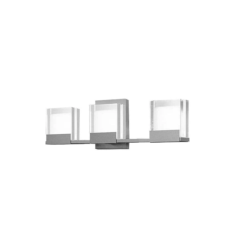 Home Decorators Collection VICINO 3-Light Brushed Nickel Integrated LED Bathroom Vanity Light Bar 12 Home Decorators Collection VICINO 3-Light Brushed Nickel Integrated LED Bathroom Vanity Light Bar - Image 10