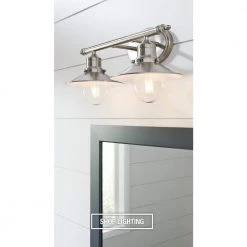 Home Decorators Collection Glenhurst 16 in. 2-Light Brushed Nickel Farmhouse Bathroom Vanity Light Fixture with Metal Shades -Home Decorators Soldes brushed nickel home decorators collection vanity lighting hd 8002 bn 31 1000