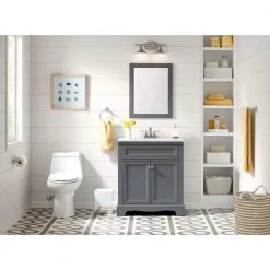 Home Decorators Collection Glenhurst 16 in. 2-Light Brushed Nickel Farmhouse Bathroom Vanity Light Fixture with Metal Shades -Home Decorators Soldes brushed nickel home decorators collection vanity lighting hd 8002 bn 40 1000