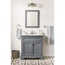 Home Decorators Collection Glenhurst 16 in. 2-Light Brushed Nickel Farmhouse Bathroom Vanity Light Fixture with Metal Shades -Home Decorators Soldes brushed nickel home decorators collection vanity lighting hd 8002 bn 44 1000