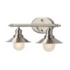 Home Decorators Collection Glenhurst 16 in. 2-Light Brushed Nickel Farmhouse Bathroom Vanity Light Fixture with Metal Shades -Home Decorators Soldes brushed nickel home decorators collection vanity lighting hd 8002 bn 64 1000