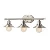 Home Decorators Collection Glenhurst 25 in. 3-Light Brushed Nickel Farmhouse Bathroom Vanity Light Fixture with Metal Shades -Home Decorators Soldes brushed nickel home decorators collection vanity lighting hd 8003 bn 64 1000